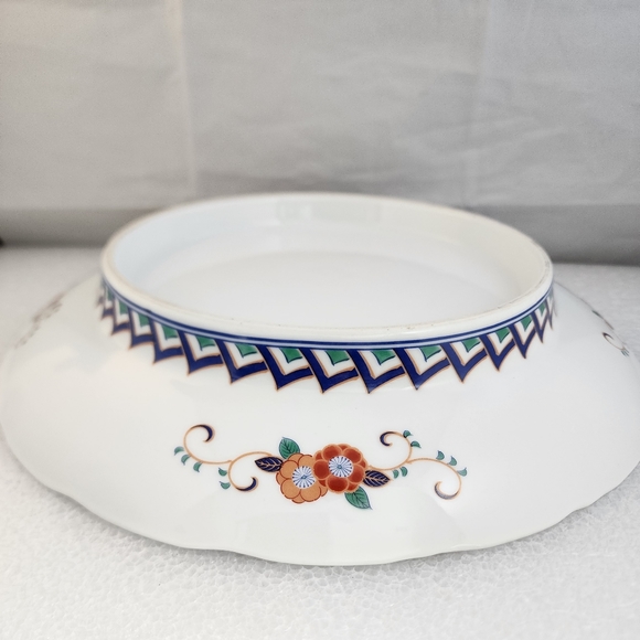 Large Japanese Imari Peacock Floral Footed Platter Console Bowl - Picture 10 of 16